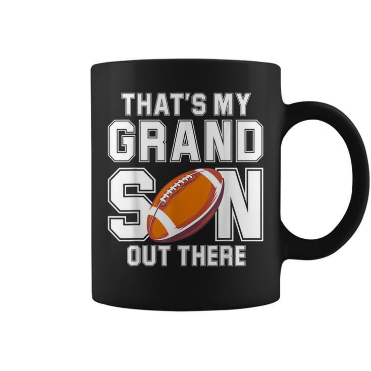 That's My Grandson Out There Football Family Coffee Mug