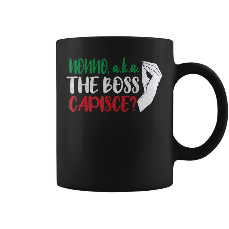 The Boss Humor Capisce Italian Hand Capiche Funny Nonno  Coffee Mug