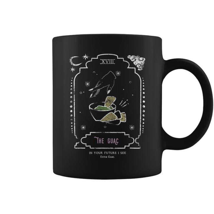 The Guac Guacamole Funny Tarot Reading Card Crescent Moon Reading Funny Designs Funny Gifts Coffee Mug
