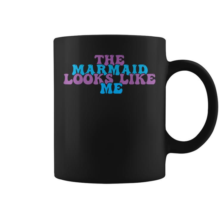 The Mermaid Looks Like Me Black Girl Quote Groovy  Coffee Mug