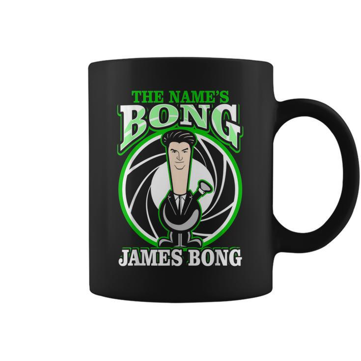 The Name Is Bong James Bong Parody Weed 420 Stoner Weed Funny Gifts Coffee Mug