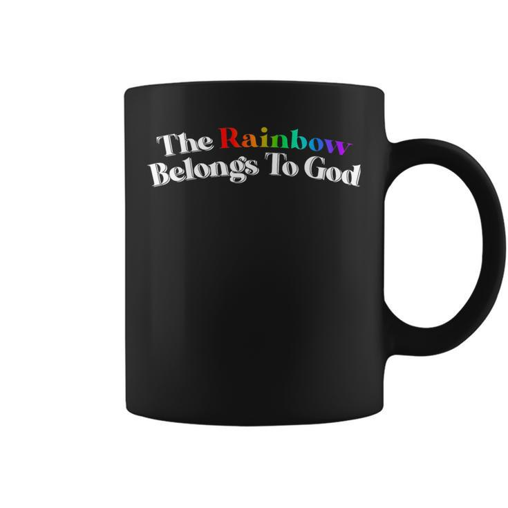 The Rainbow Belongs To God Butter Yellow Coffee Mug