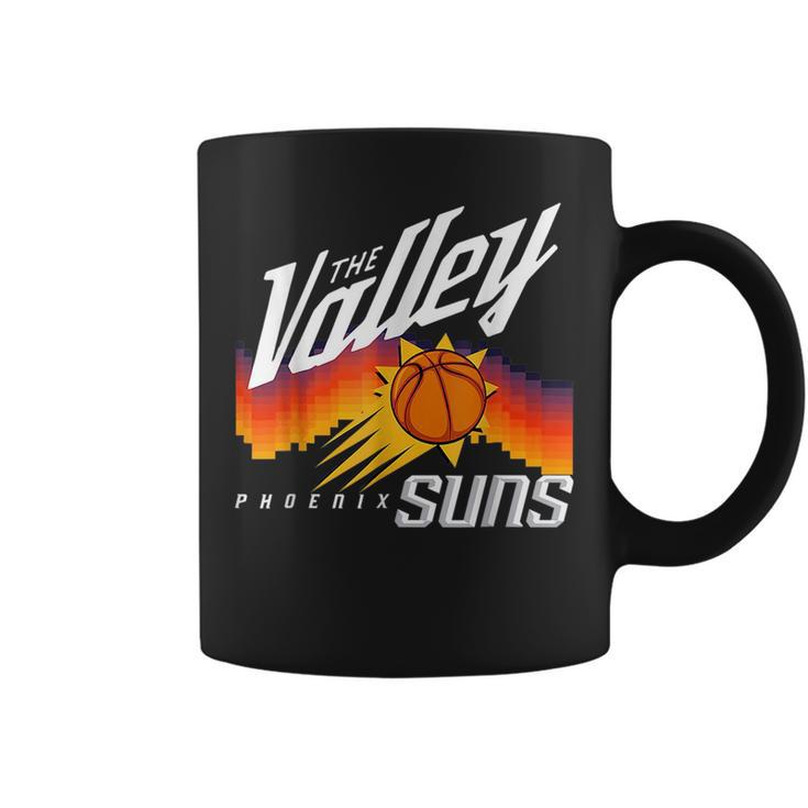 Thevalley Oop Phoenix| Basketball Retro Sunset Funny Basketball Funny Gifts Coffee Mug