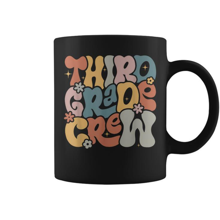 Third Grade Crew Retro Groovy Vintage Third Day Of School Coffee Mug
