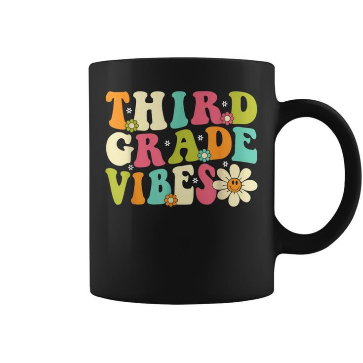 Third Grade Vibes Groovy Retro Teacher Student Team Coffee Mug