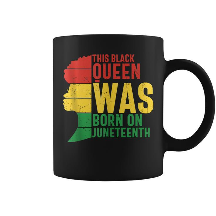 This Black Queen Was Born On Junenth Afro Gemini Birthday  Coffee Mug