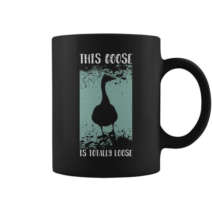 This Goose Is Totally Loose Retro   Coffee Mug