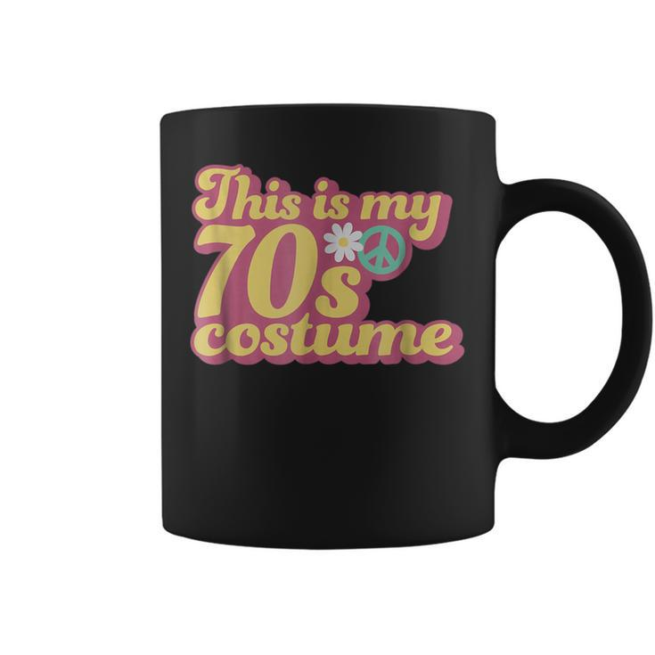 This Is My 70S Costume  Flower Power Party Cute Idea 70S Vintage Designs Funny Gifts Coffee Mug