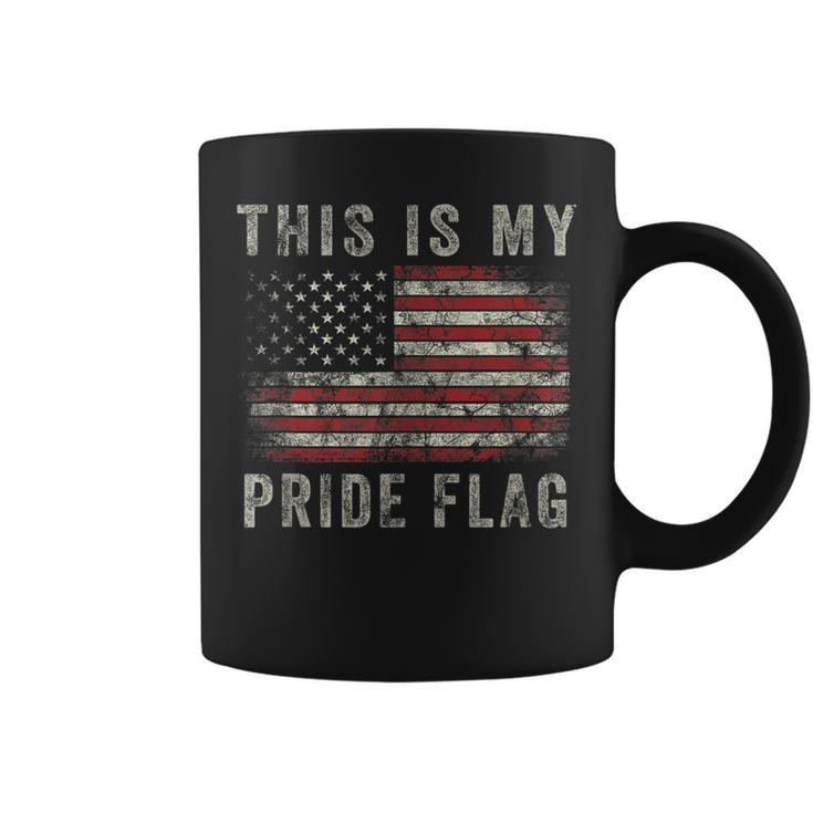 This Is My Pride Camo Flag Usa American 4Th Of July  Coffee Mug