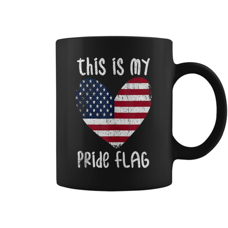 This Is My Pride Flag American Patriotic Fourth 4Th Of July  Coffee Mug