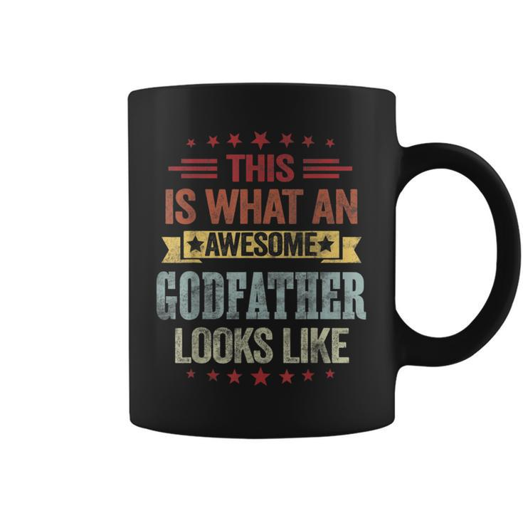This Is What An Awesome Godfather Looks Like Vintage Funny  Coffee Mug