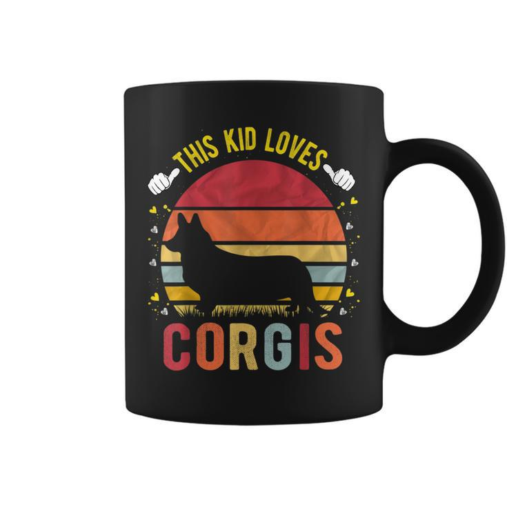 This Kid Loves Corgis Boys And Girls Corgi Gift  Coffee Mug
