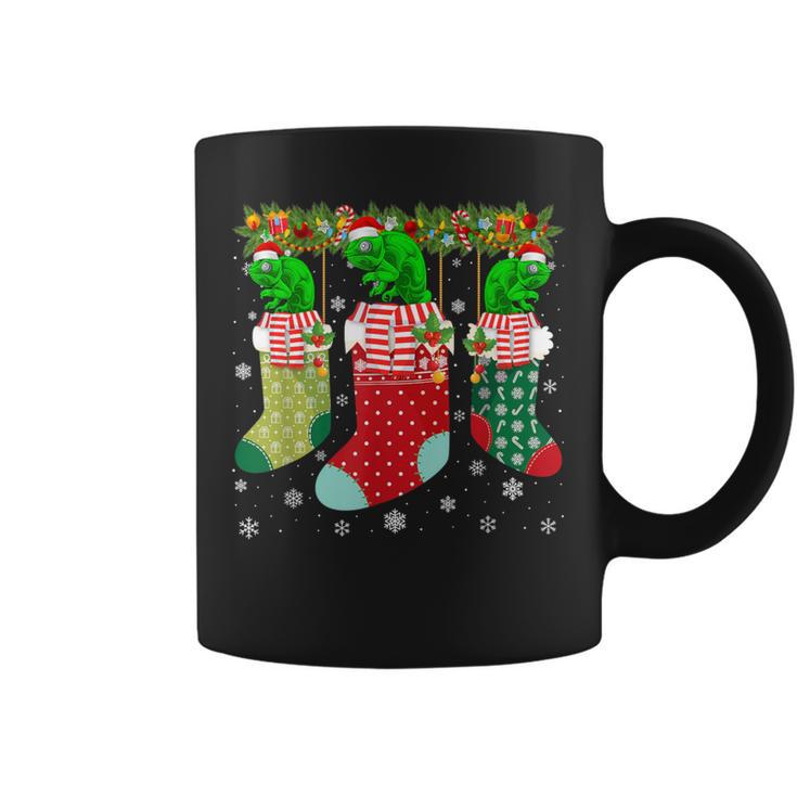 Three Chameleon In Socks Ugly Christmas Sweater Party Coffee Mug