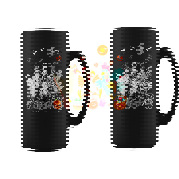 Three Chickens Funny Witch Scary Mummy Halloween Zombie  Coffee Mug