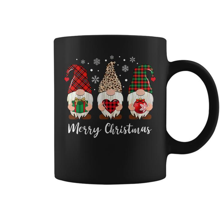 Three Gnome For Merry Christmas Buffalo Leopard Coffee Mug