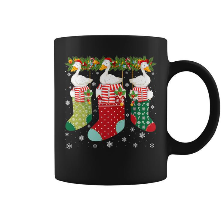Three Goose In Socks Ugly Christmas Sweater Party Coffee Mug