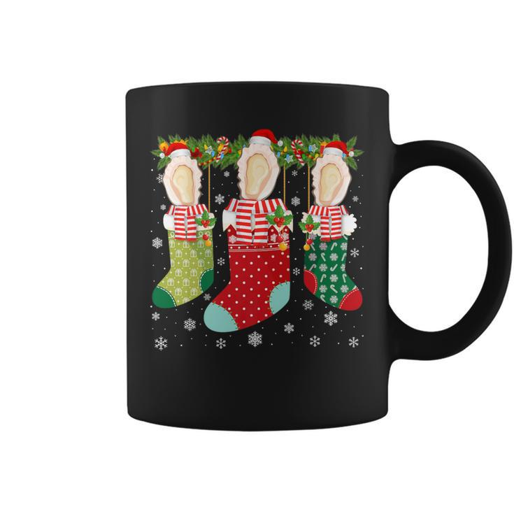 Three Oyster In Socks Ugly Christmas Sweater Party Coffee Mug