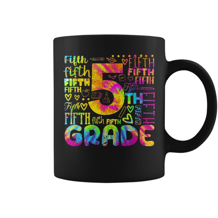 Tie Dye 5Th Grade Typography Team Fifth Grade Teacher Coffee Mug