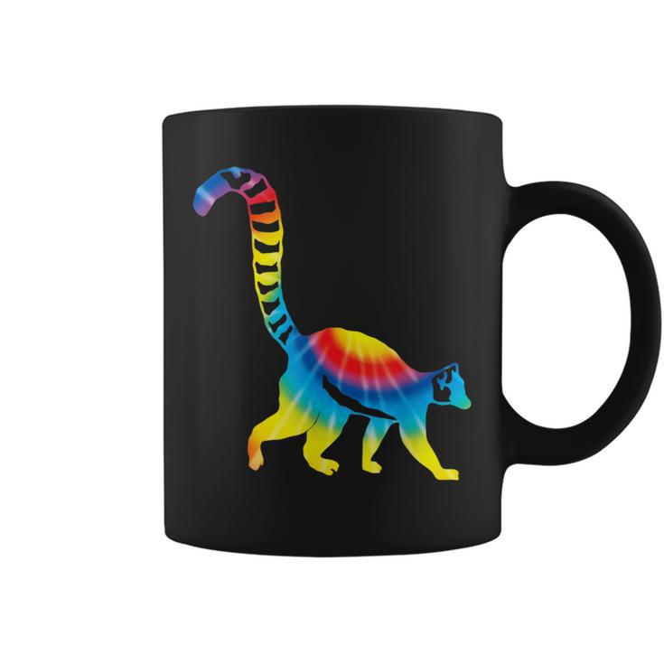 Tie Dye Indri Rainbow Print Lemur Animal Hippie Peace Coffee Mug