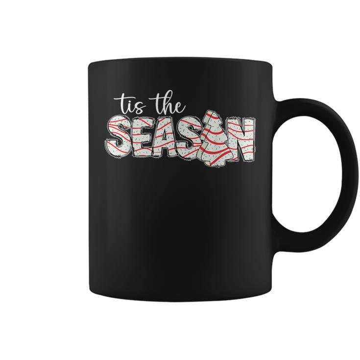 Tis The Season Christmas Lights Tree Cakes Debbie Groovy Coffee Mug