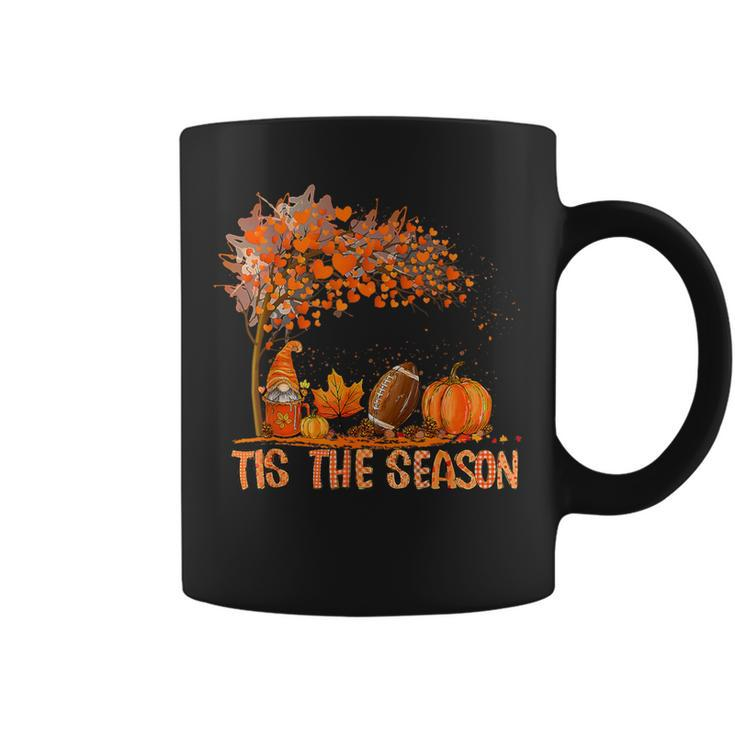 Tis The Season Gnome Pumpkin Spice Football Thanksgiving Coffee Mug