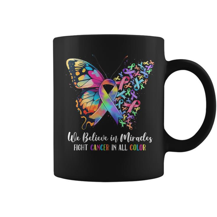 Together Believe In Miracles Fight Cancer In All Color Coffee Mug