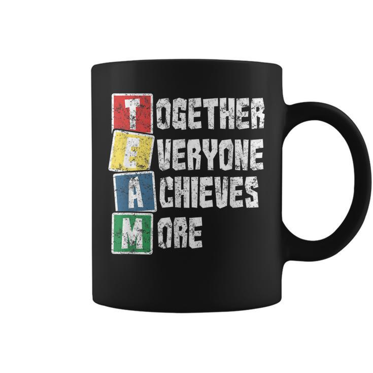 Together Everyone Achieves More Team Distressed  Coffee Mug