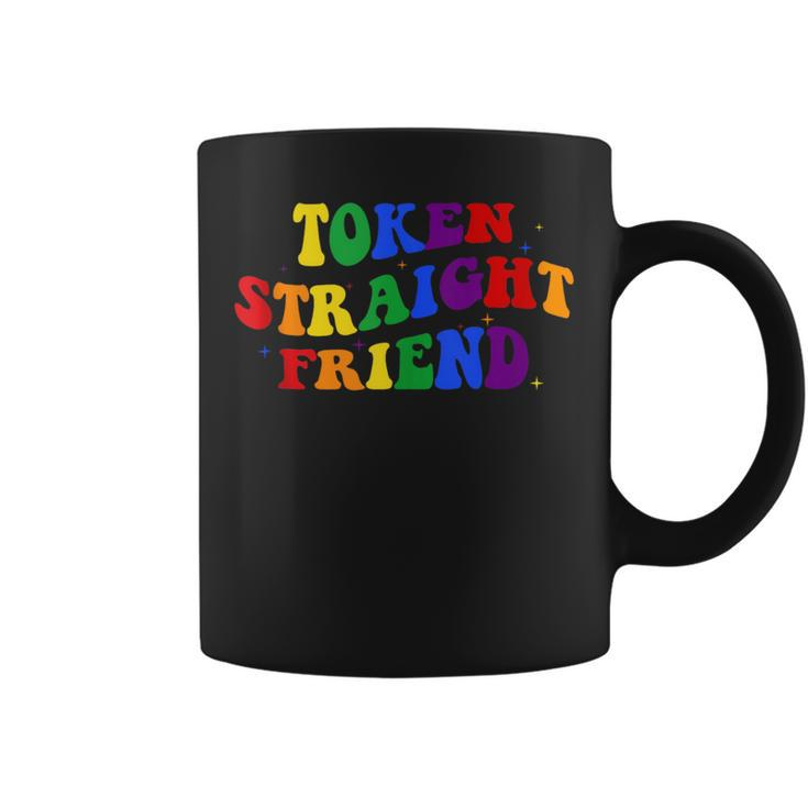 Token Straight Friend Rainbow Colors Gay Pride Lgbtq Ally  Coffee Mug