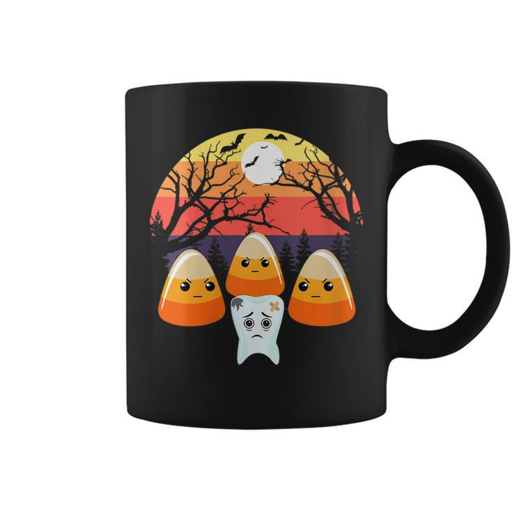 Tooth Decay Candy Corn Halloween Spooky Trick Or Treat Th  Coffee Mug