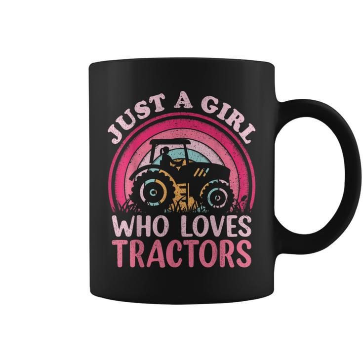Tractor Lover Vintage Just A Girl Who Loves Tractors Coffee Mug