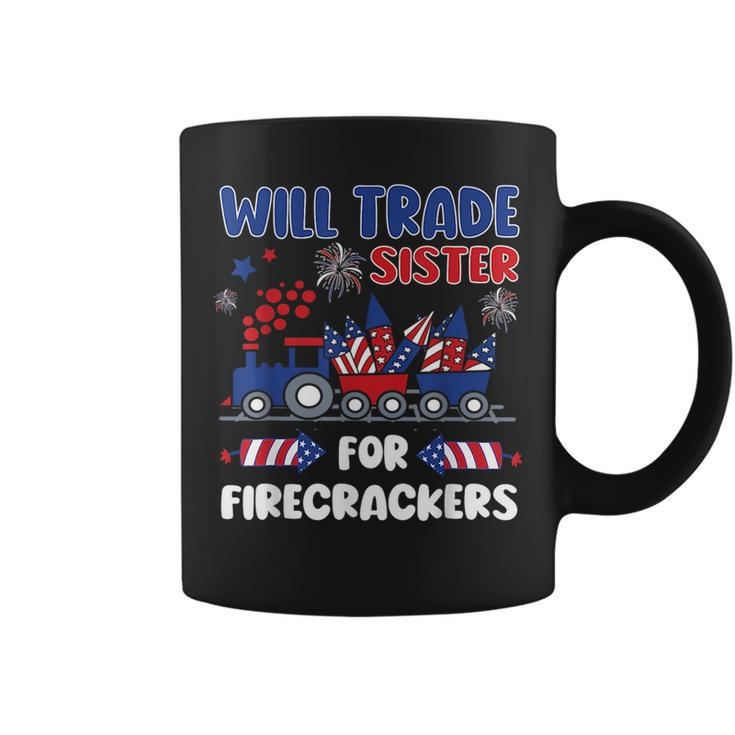 Trade Sister For Firecrackers Funny 4Th Of July Kids Gifts For Sister Funny Gifts Coffee Mug