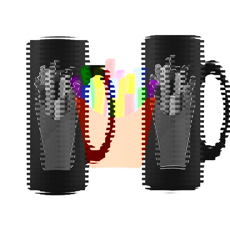 Traditional Gay Lgbtq Potato French Fries Gay Pride Coffee Mug