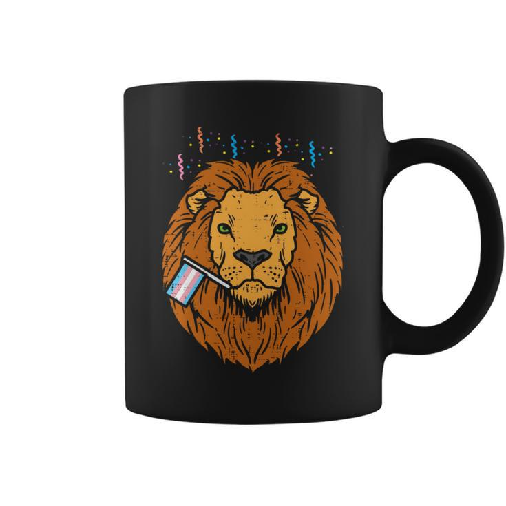 Transgender Flag Lion Lgbt Trans Pride Stuff Animal Coffee Mug