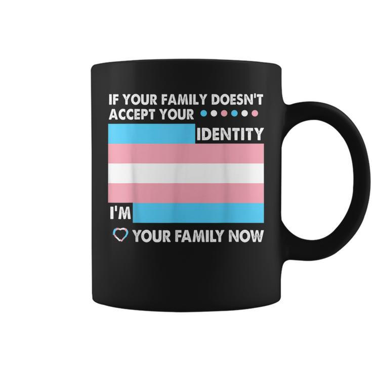 Transgender Support Funny Trans Dad Mom Lgbt Ally Pride Flag  Gift For Women Coffee Mug