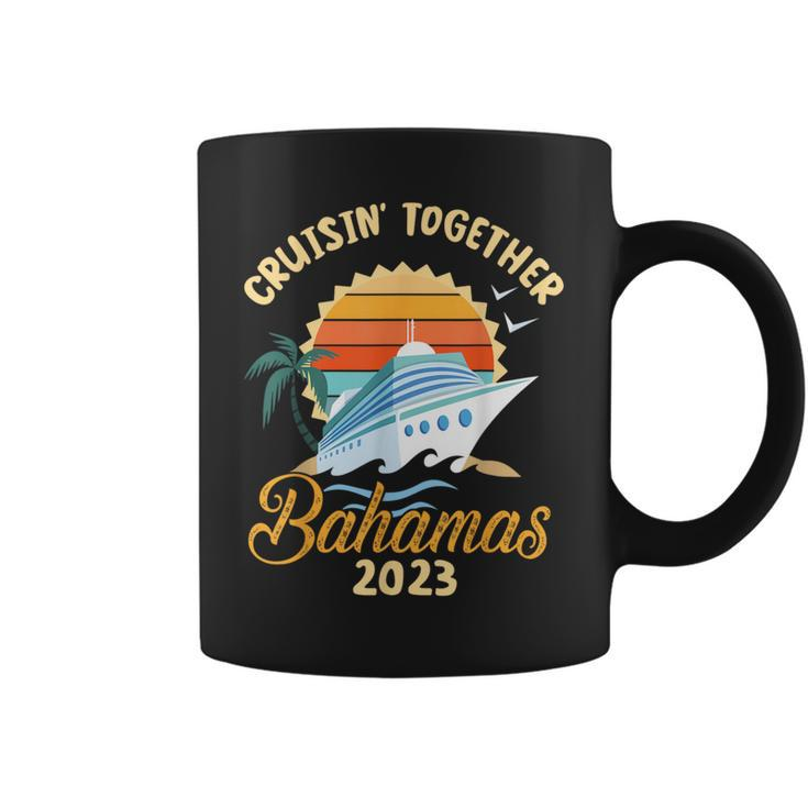 Trees Birds Beach Ship Waves Cruising Together Bahamas 2023 Coffee Mug