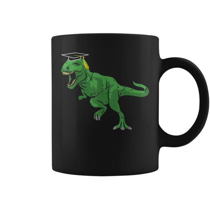Trex Wearing Graduation Cap Graduate Dinosaur Coffee Mug