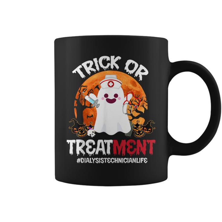 Trick Or Treatment Ghost Dialysis Technician Life Halloween Coffee Mug