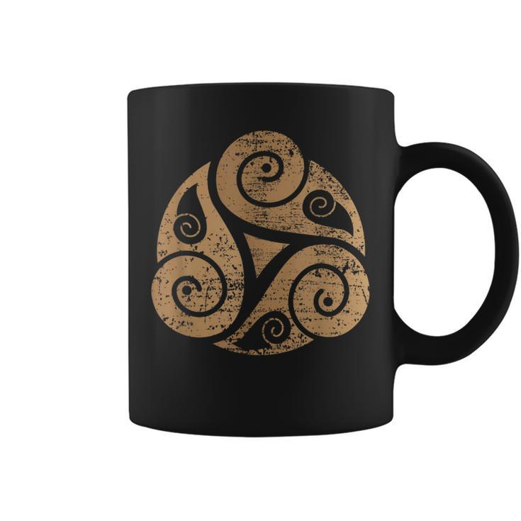 Triple Spiral The Celtic Triskele Triskelion Coffee Mug