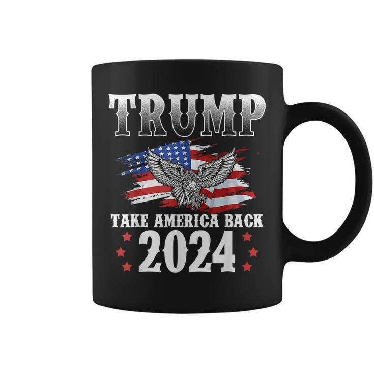 Trump 2024 Take America Back American Flag Trump 2024  Coffee Mug