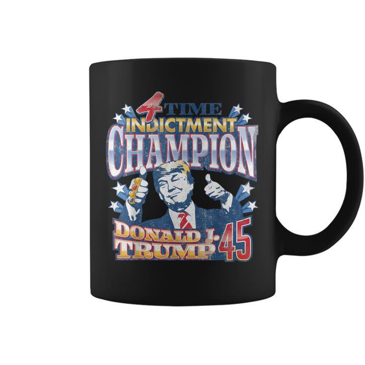Trump 4 Time Indictment Champion Champ Not Guilty 2024 Coffee Mug