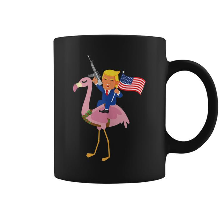 Trump Flamingo Gun Merica 2020 Election Maga Republican Coffee Mug