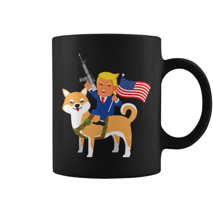 Trump Shiba Inu Gun Merica 2020 Election Coffee Mug
