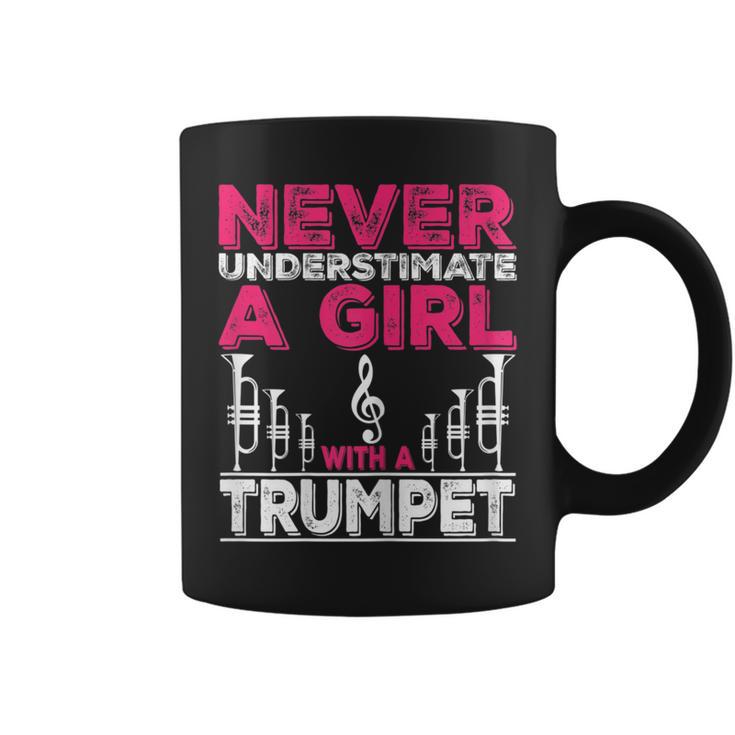 Trumpet Player Never Underestimate A Girl With A Trumpet Coffee Mug