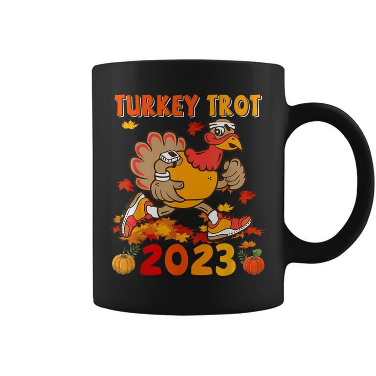 Turkey Trot 2023 Thanksgiving Turkey Running Runner Autumn Coffee Mug