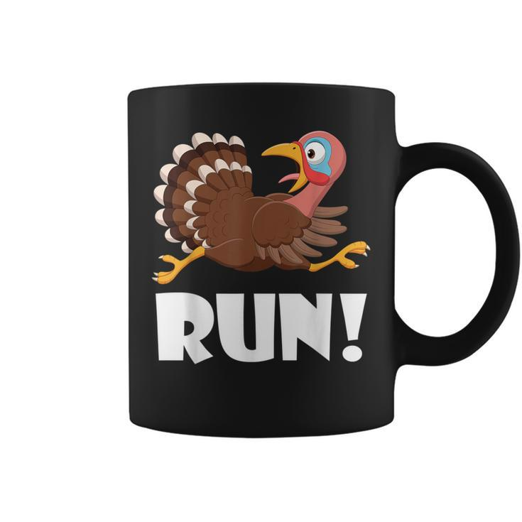 Turkey Trot Adult Running Costume Face Run Thanksgiving Coffee Mug