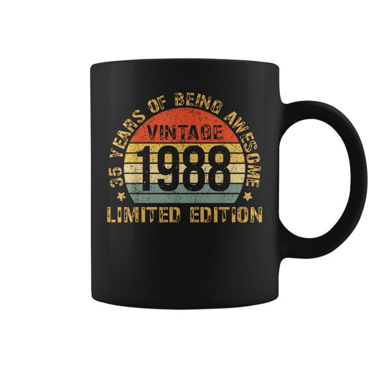 Turning 35 Birthday Decorations 35Th Bday 1988 Birthday Coffee Mug