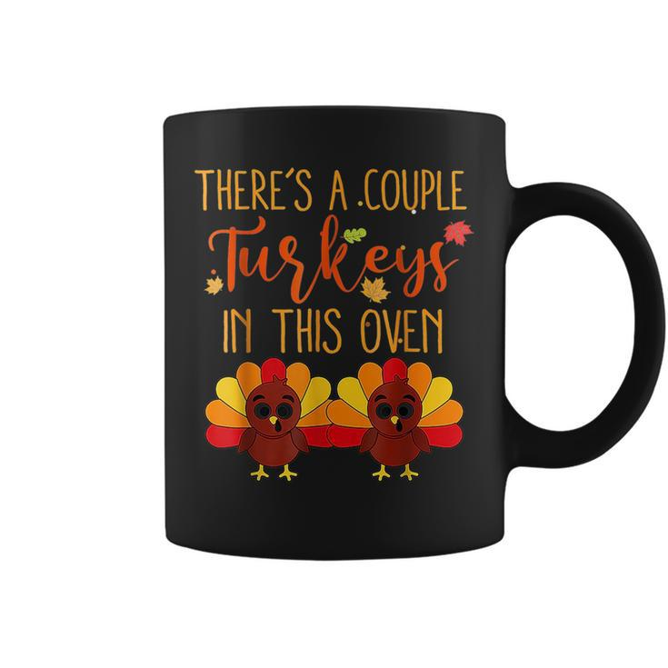 Twin Pregnancy Announcement Baby Reveal Thanksgiving 2022  Coffee Mug
