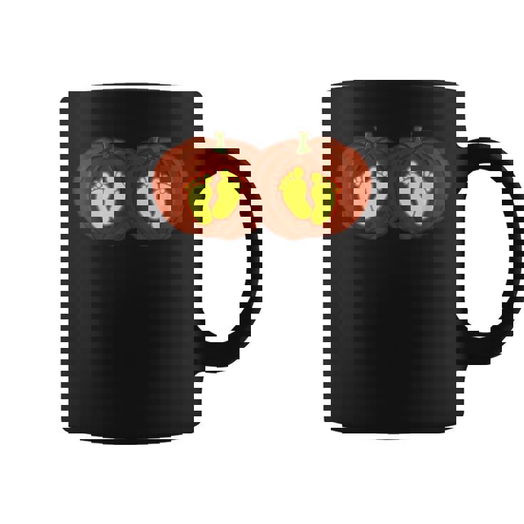 Twins Halloween PregnancyTwins Pumpkin Pregnant Coffee Mug