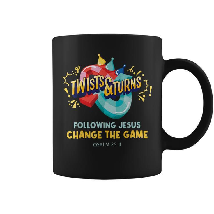 Twists And Turns Vbs Follow Jesus Change The Games Games Funny Gifts Coffee Mug