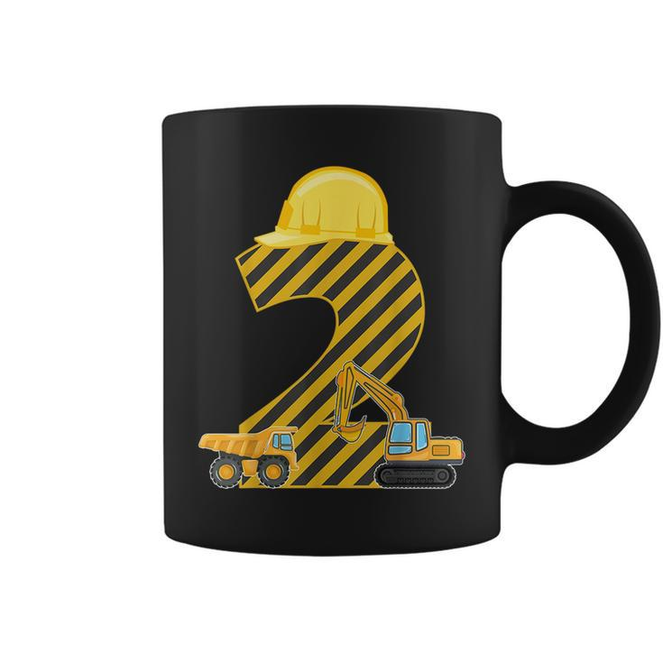 Two 2Yr 2Nd Birthday Construction Outfit Boy 2 Years Old  Coffee Mug
